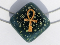Large Ankh Stars Pendant grün