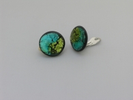 Midnight Ear Clip peridot/aqua