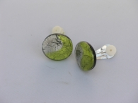 Midnight Ear Clip peridot/silver