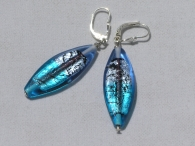 Midnight Hanging Earring long, blue
