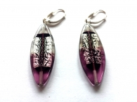 Midnight Hanging Earring long, rose/silver