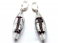 Midnight Hanging Earring long, silver