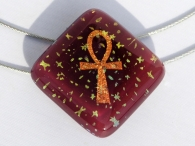 Large Ankh Stars Pendant rot
