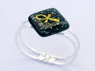 Ankh Scharnierspange Stars Grün