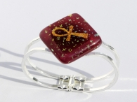 Ankh Scharnierspange Stars Rot