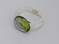 Midnight Schanierspange peridot-silber