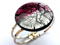Midnight Schanierspange rose-silber