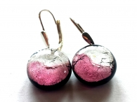 Midnight Earring round, rose/silver